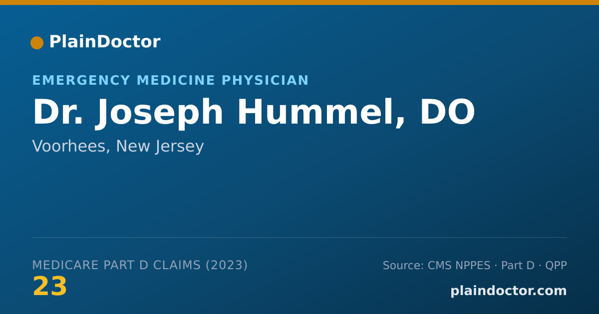 Shareable card for Joseph Hummel, DO - Emergency Medicine Physician, Voorhees, NJ