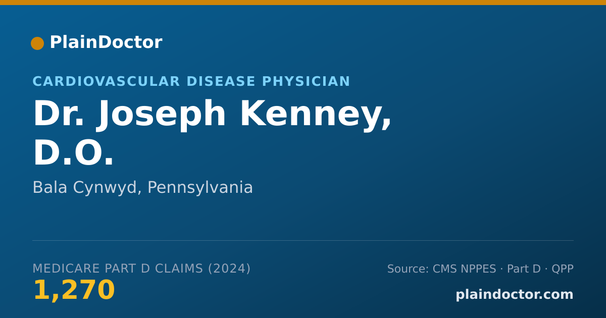 Shareable card for Joseph Kenney, D.O. - Cardiovascular Disease Physician, Bala Cynwyd, PA