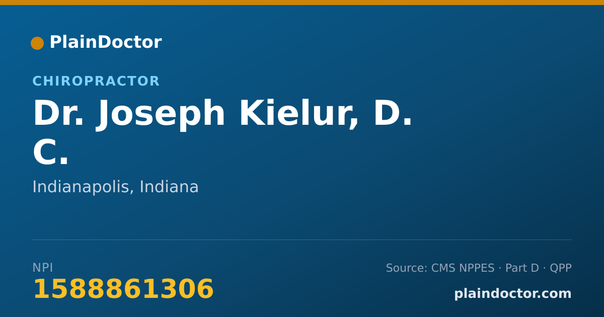 Shareable card for Joseph Kielur, D. C. - Chiropractor, Indianapolis, IN