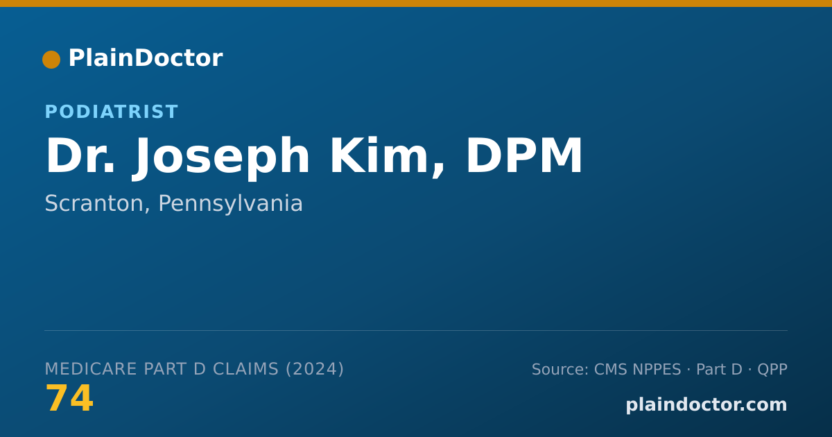 Shareable card for Joseph Kim, DPM - Podiatrist, Scranton, PA