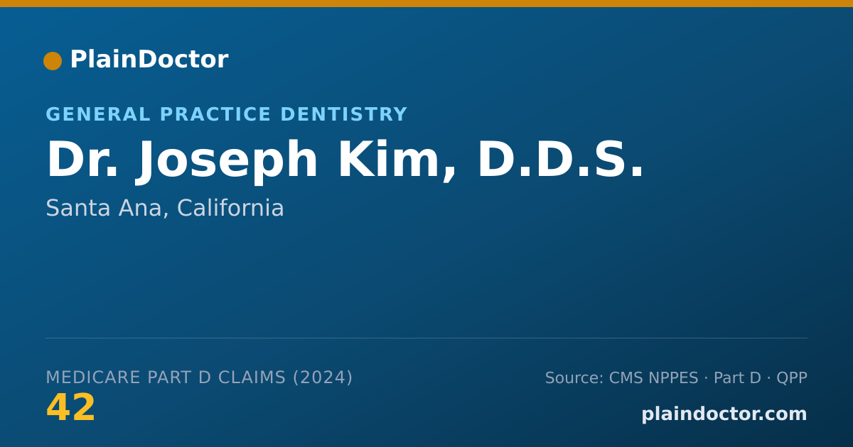 Shareable card for Joseph Kim, D.D.S. - General Practice Dentistry, Santa Ana, CA