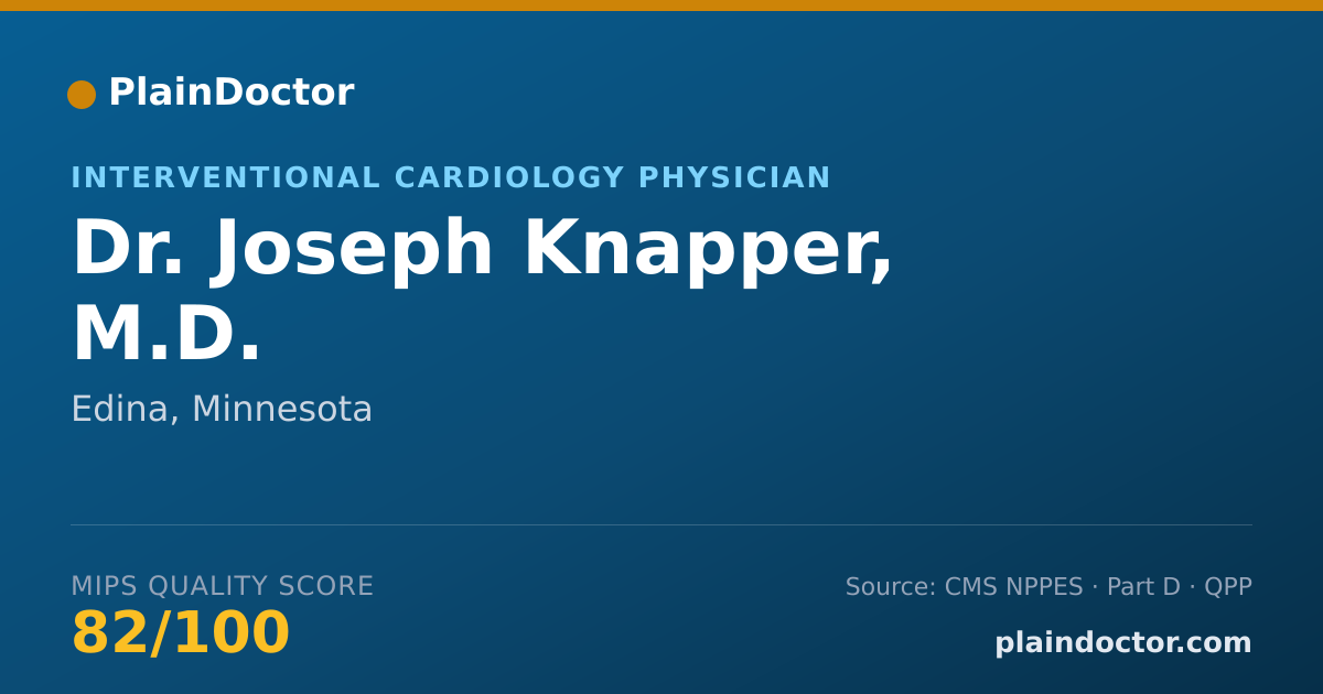 Shareable card for Joseph Knapper, M.D. - Cardiovascular Disease Physician, Edina, MN