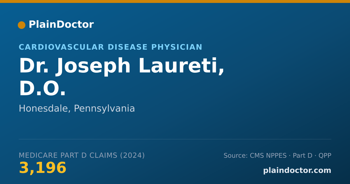 Shareable card for Joseph Laureti, D.O. - Cardiovascular Disease Physician, Honesdale, PA