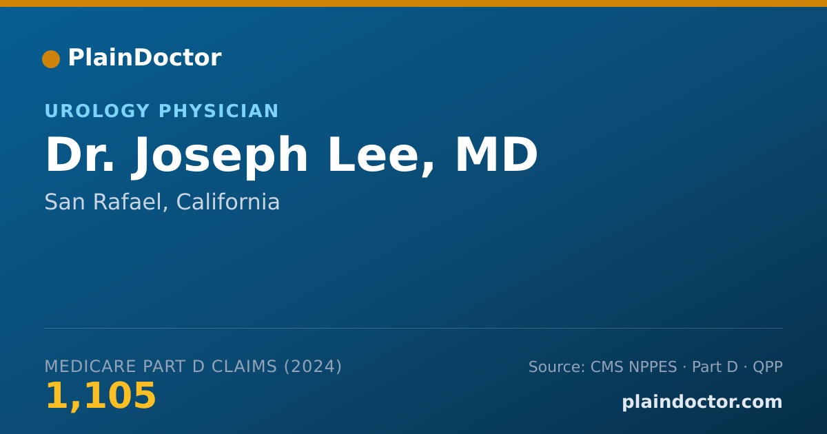 Shareable card for Joseph Lee, MD - Urology Physician, San Rafael, CA