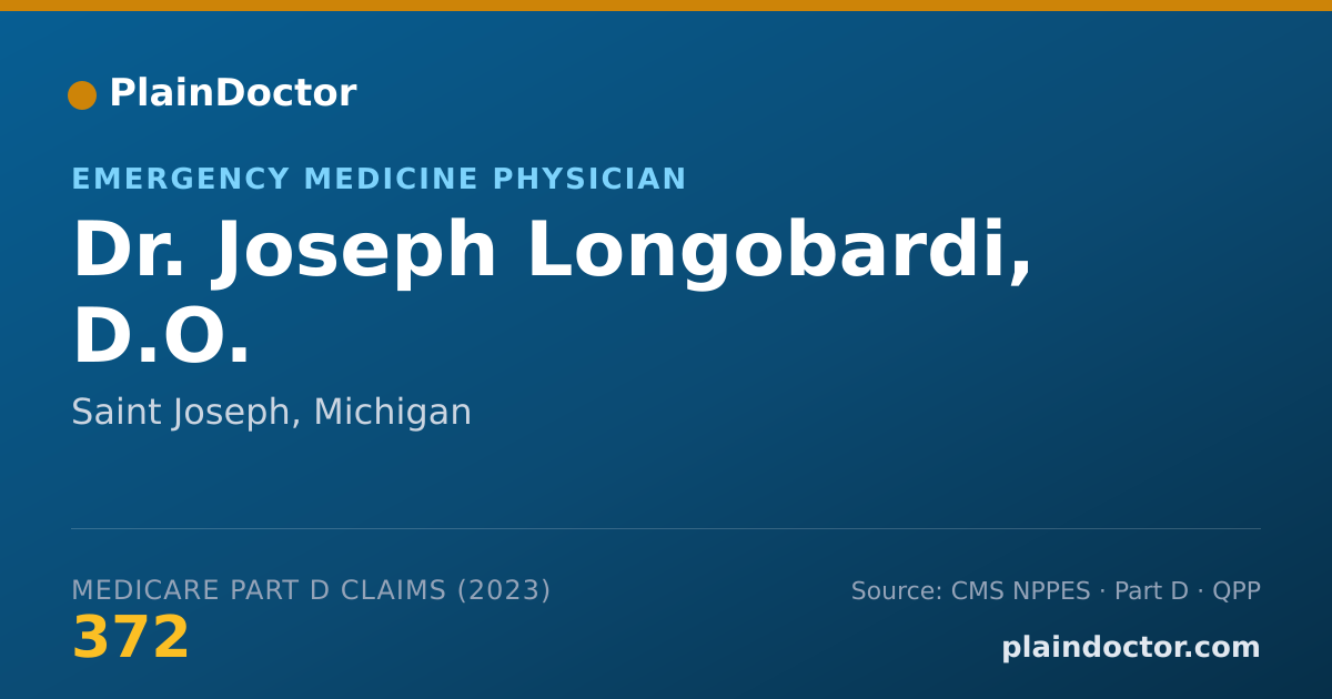 Shareable card for Joseph Longobardi, D.O. - Emergency Medicine Physician, Saint Joseph, MI