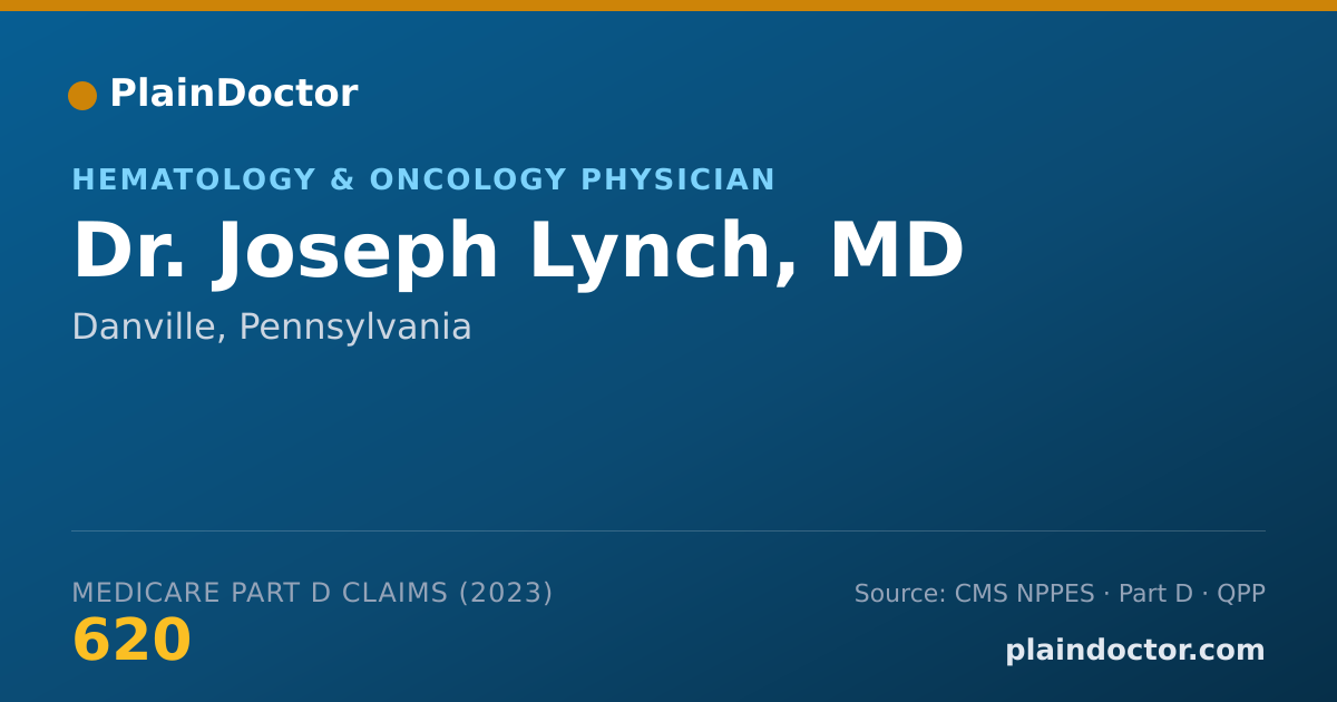 Shareable card for Joseph Lynch, MD - Hematology & Oncology Physician, Danville, PA