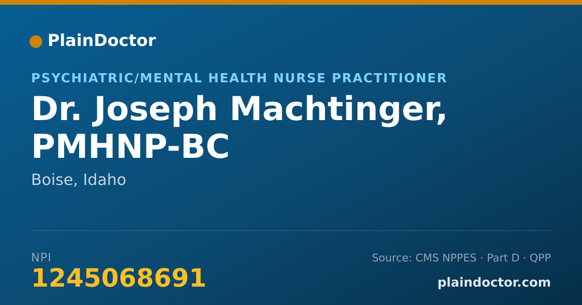 Shareable card for Joseph Machtinger, PMHNP-BC - Psychiatric/Mental Health Nurse Practitioner, Boise, ID