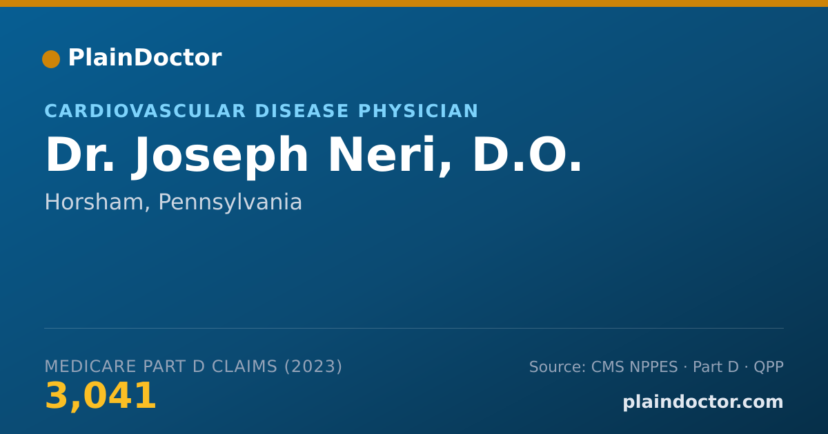 Shareable card for Joseph Neri, D.O. - Cardiovascular Disease Physician, Horsham, PA