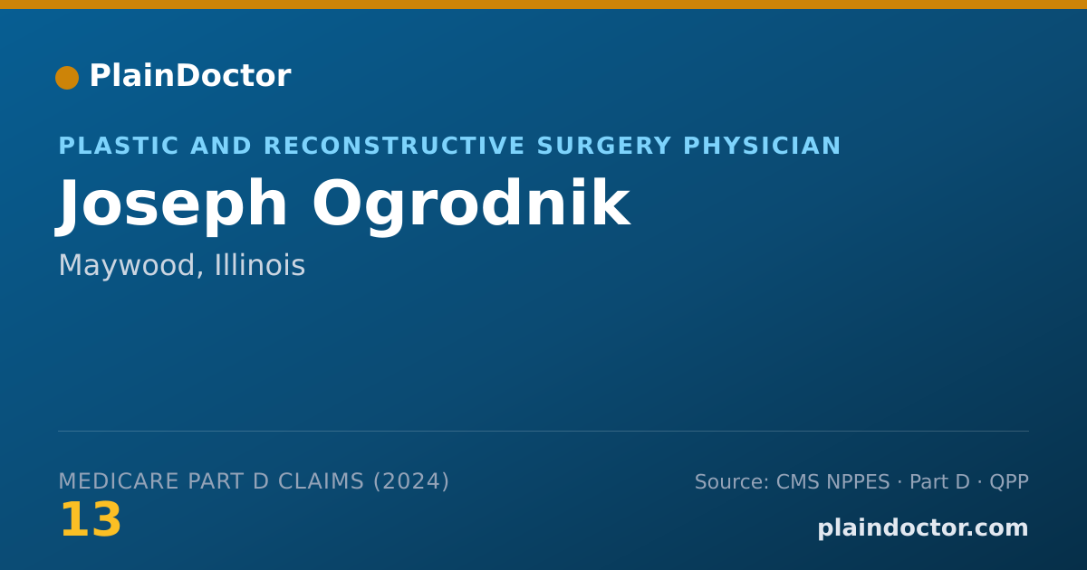 Shareable card for Joseph Ogrodnik - Plastic and Reconstructive Surgery Physician, Maywood, IL