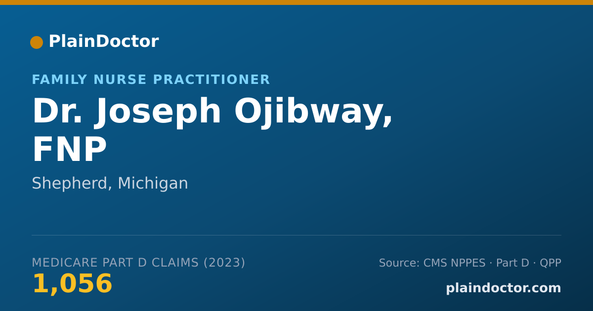 Shareable card for Joseph Ojibway, FNP - Family Nurse Practitioner, Shepherd, MI