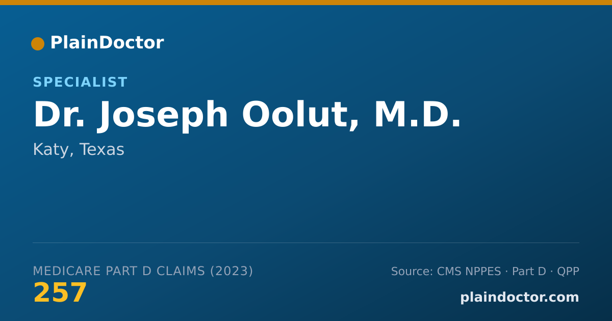 Shareable card for Joseph Oolut, M.D. - Specialist, Katy, TX