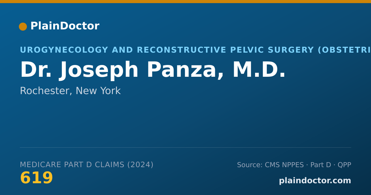 Shareable card for Joseph Panza, M.D. - Urogynecology and Reconstructive Pelvic Surgery (Obstetrics & Gynecology) Physician, Rochester, NY