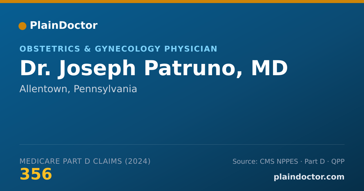 Shareable card for Joseph Patruno, MD - Obstetrics & Gynecology Physician, Allentown, PA
