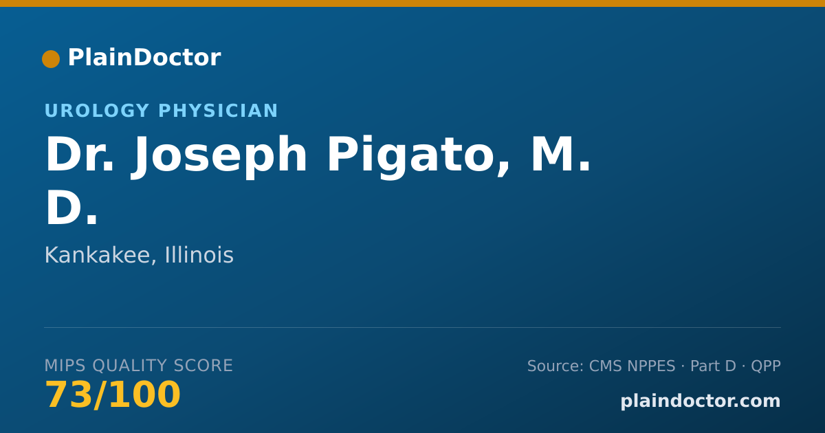 Shareable card for Joseph Pigato, M. D. - Urology Physician, Kankakee, IL