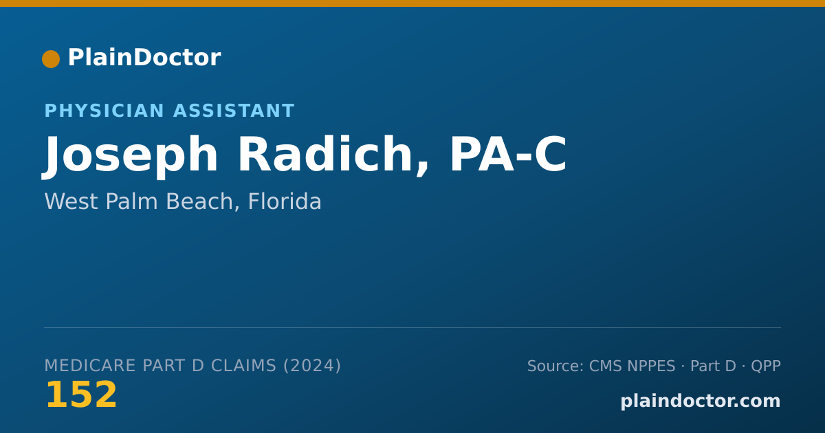Shareable card for Joseph Radich, PA-C - Physician Assistant, West Palm Beach, FL