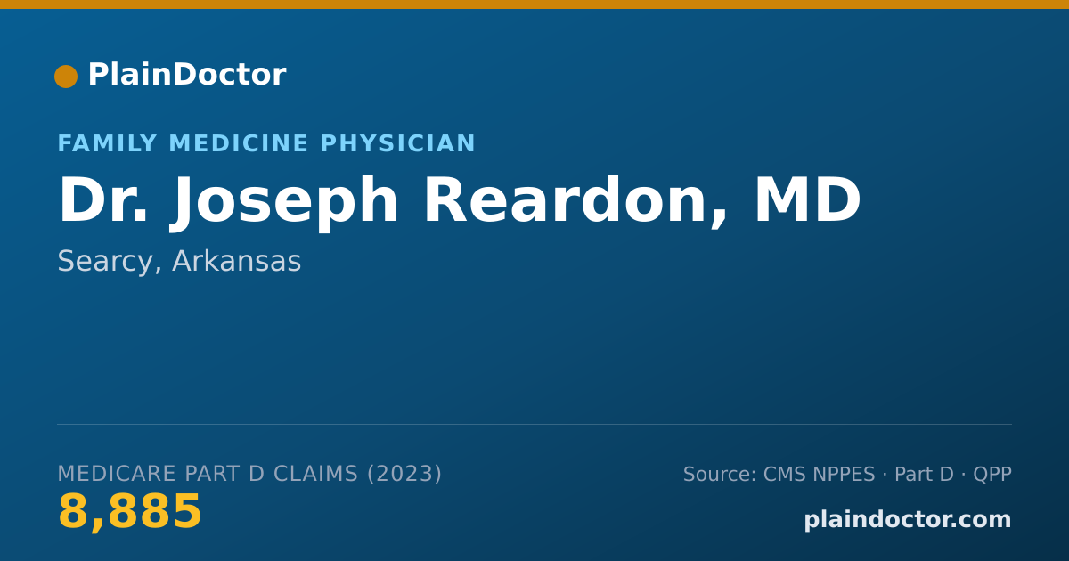 Shareable card for Joseph Reardon, MD - Family Medicine Physician, Searcy, AR