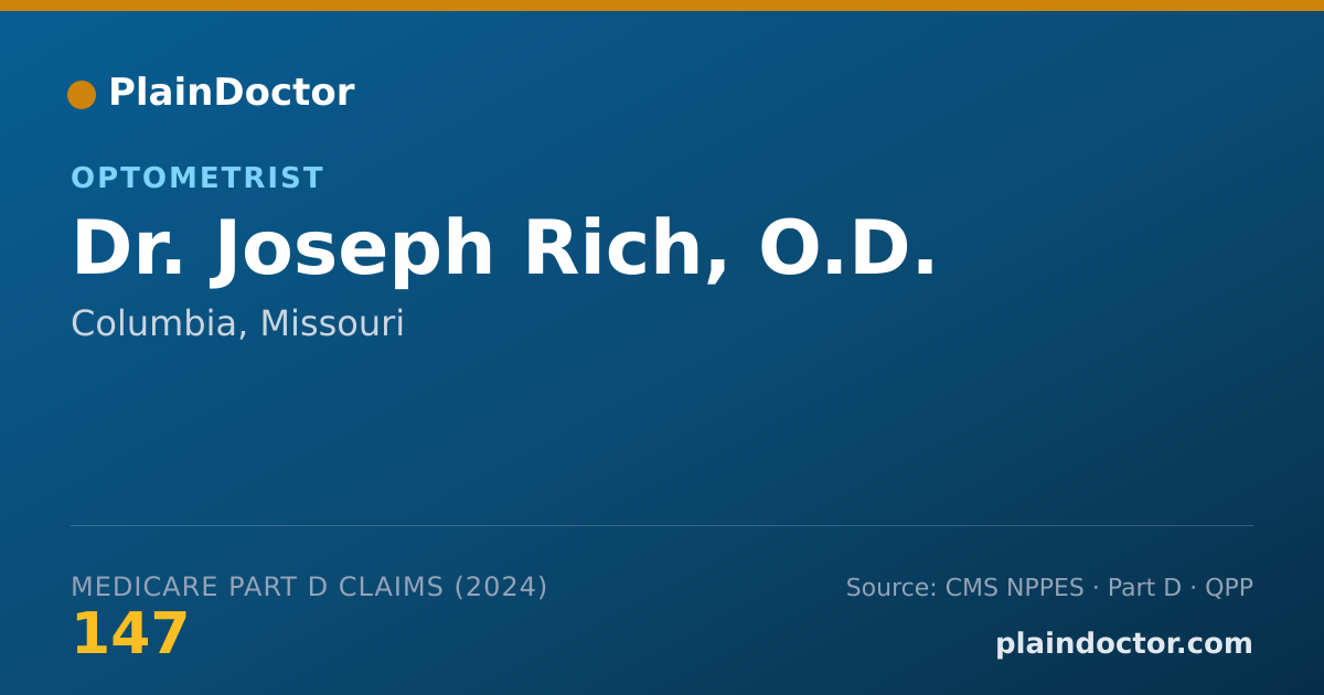 Shareable card for Joseph Rich, O.D. - Optometrist, Columbia, MO