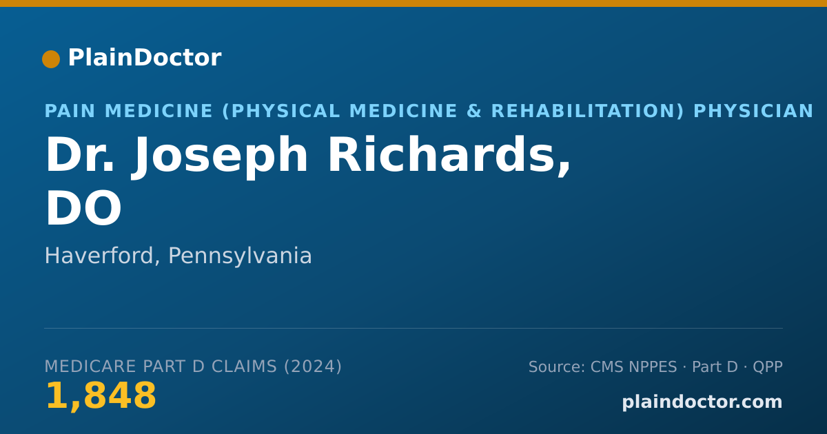 Shareable card for Joseph Richards, DO - Physical Medicine & Rehabilitation Physician, Haverford, PA