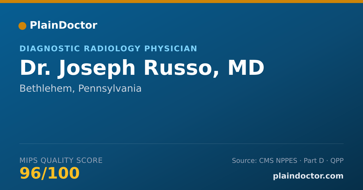 Shareable card for Joseph Russo, MD - Diagnostic Radiology Physician, Bethlehem, PA