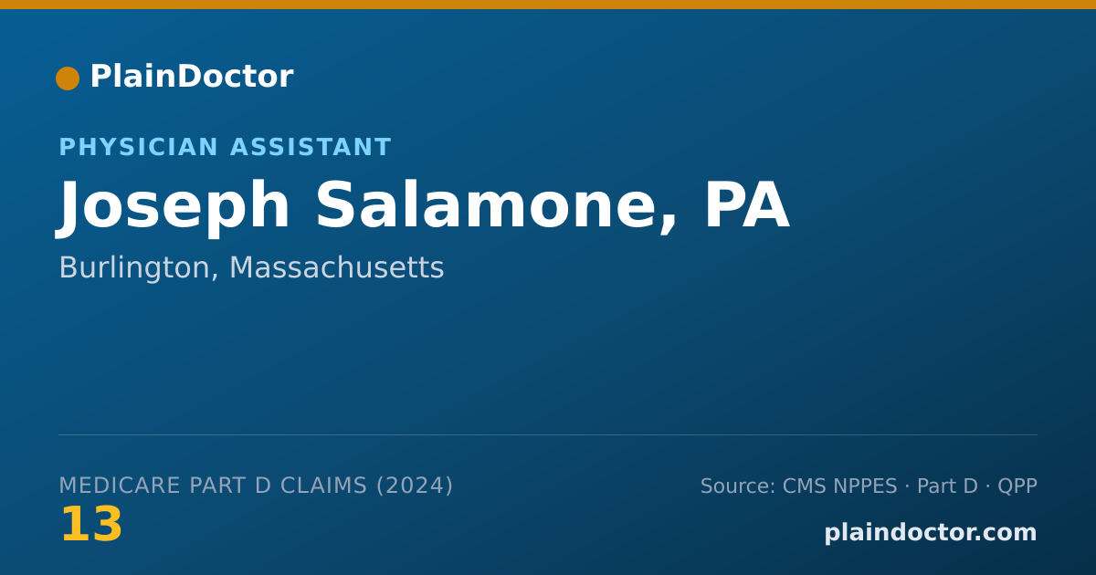 Shareable card for Joseph Salamone, PA - Physician Assistant, Burlington, MA