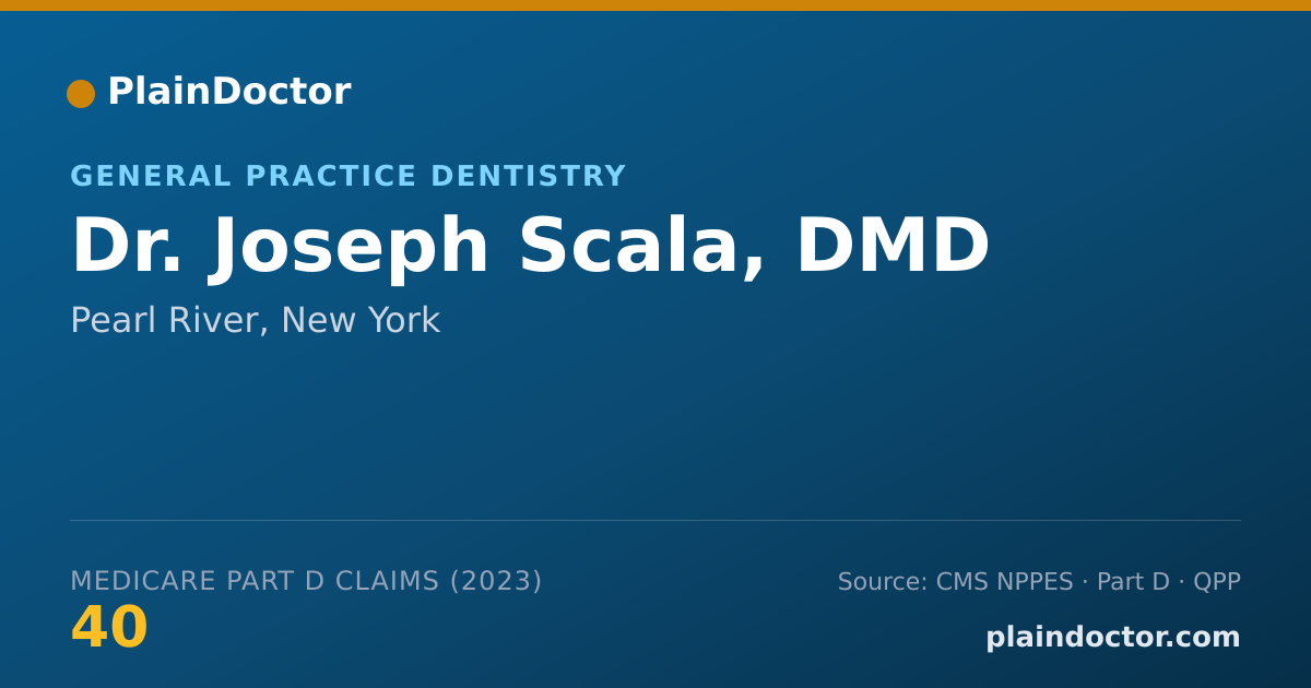Shareable card for Joseph Scala, DMD - General Practice Dentistry, Pearl River, NY