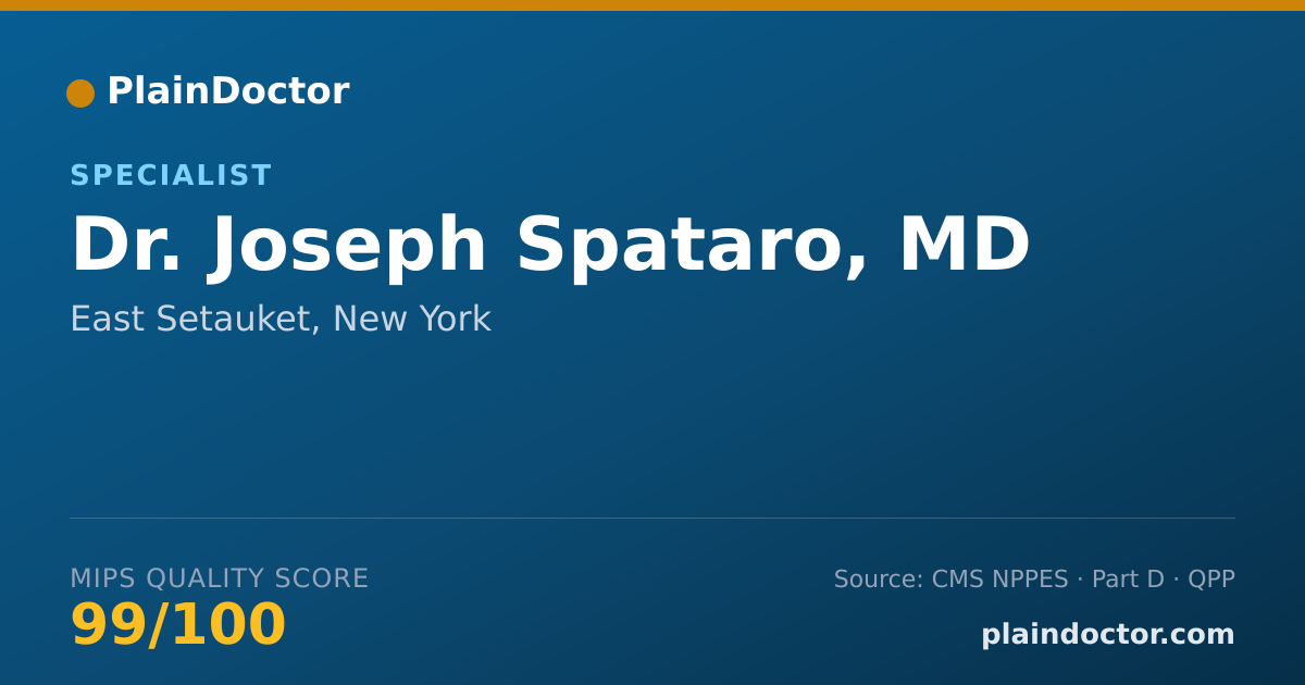 Shareable card for Joseph Spataro, MD - Specialist, East Setauket, NY