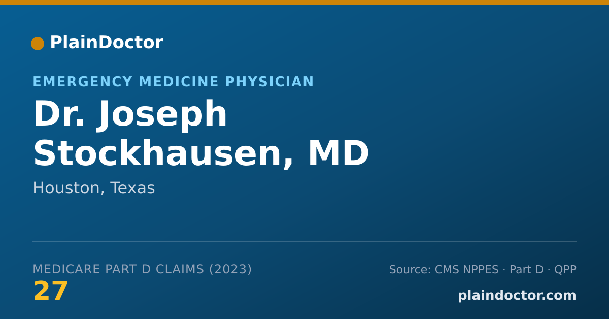 Shareable card for Joseph Stockhausen, MD - Emergency Medicine Physician, Houston, TX