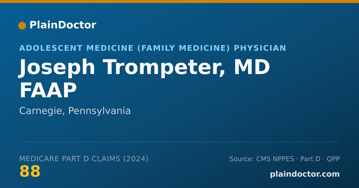 Shareable card for Joseph Trompeter, MD FAAP - Adolescent Medicine (Family Medicine) Physician, Carnegie, PA