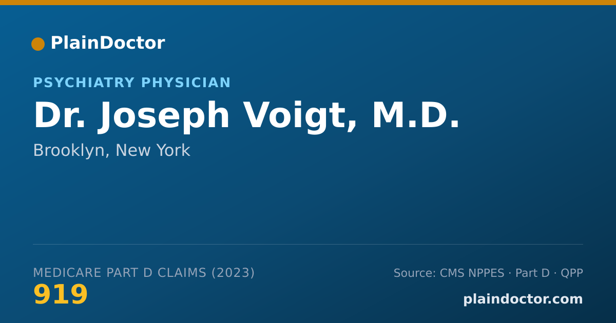Shareable card for Joseph Voigt, M.D. - Psychiatry Physician, Brooklyn, NY