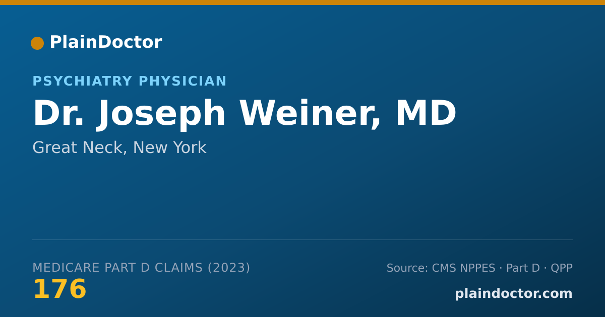 Shareable card for Joseph Weiner, MD - Psychiatry Physician, Great Neck, NY