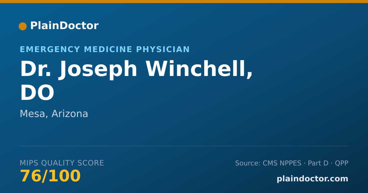 Shareable card for Joseph Winchell, DO - Emergency Medicine Physician, Mesa, AZ