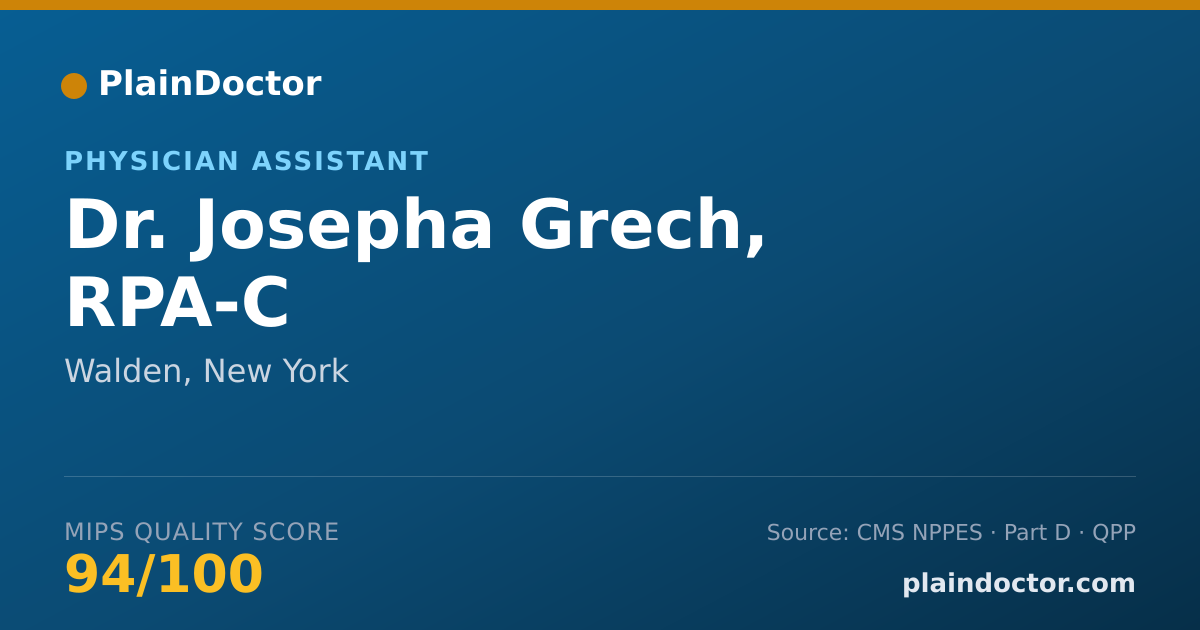 Shareable card for Josepha Grech, RPA-C - Physician Assistant, Walden, NY