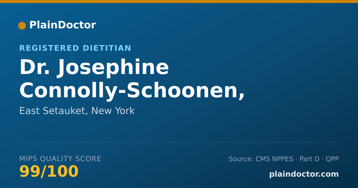 Shareable card for Josephine Connolly-Schoonen, R.D. - Registered Dietitian, East Setauket, NY