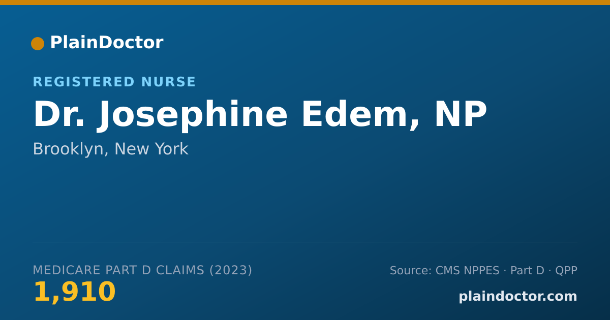 Shareable card for Josephine Edem, NP - Registered Nurse, Brooklyn, NY