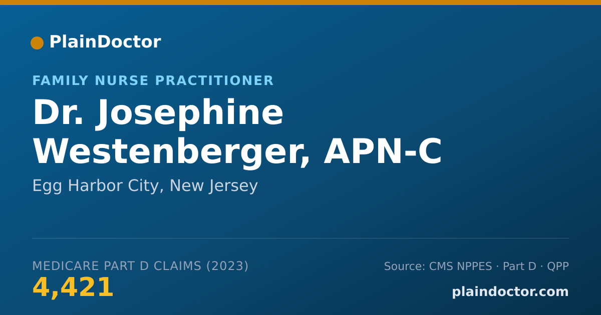 Shareable card for Josephine Westenberger, APN-C - Family Nurse Practitioner, Egg Harbor City, NJ