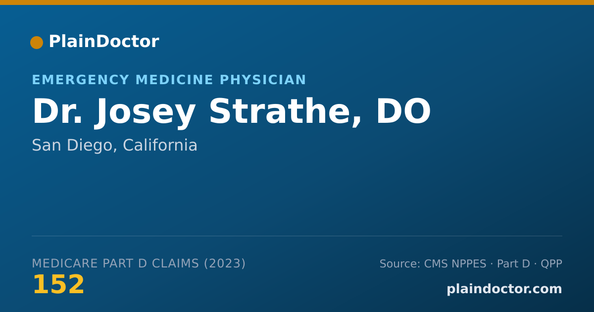 Shareable card for Josey Strathe, DO - Emergency Medicine Physician, San Diego, CA