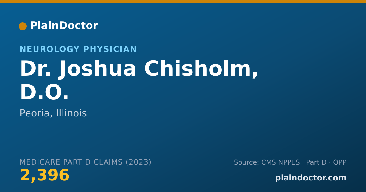 Shareable card for Joshua Chisholm, D.O. - Neurology Physician, Peoria, IL