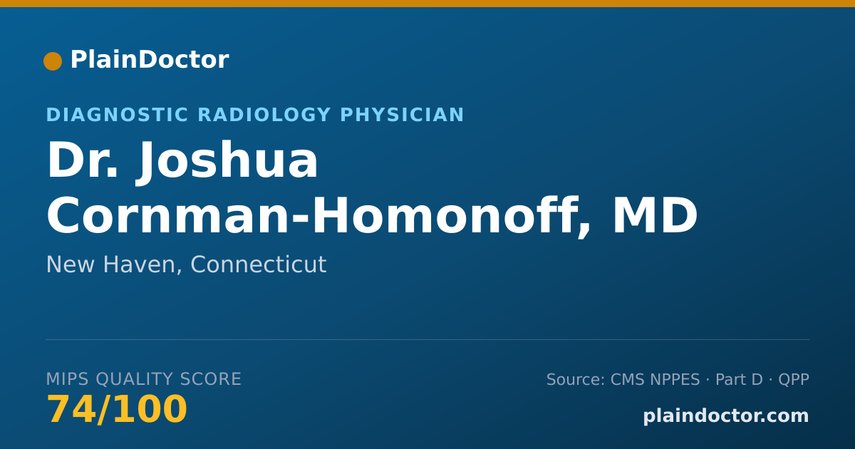 Shareable card for Joshua Cornman-Homonoff, MD - Diagnostic Radiology Physician, New Haven, CT