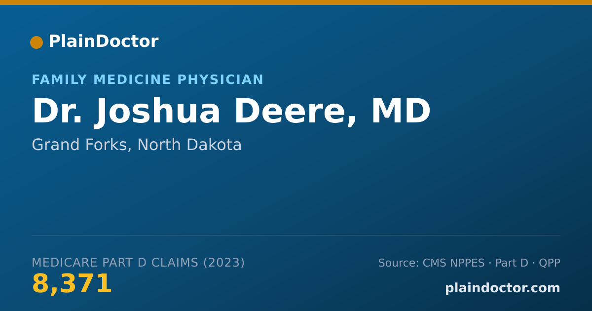 Shareable card for Joshua Deere, MD - Family Medicine Physician, Grand Forks, ND