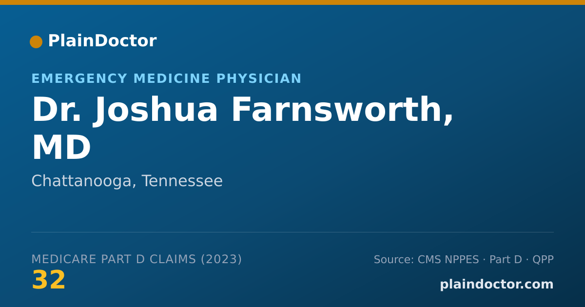 Shareable card for Joshua Farnsworth, MD - Emergency Medicine Physician, Chattanooga, TN