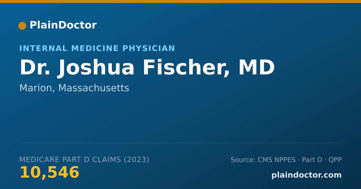 Shareable card for Joshua Fischer, MD - Internal Medicine Physician, Marion, MA