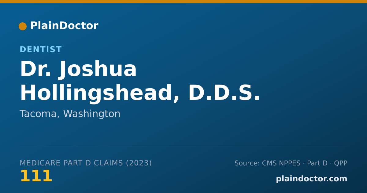 Shareable card for Joshua Hollingshead, D.D.S. - Dentist, Tacoma, WA