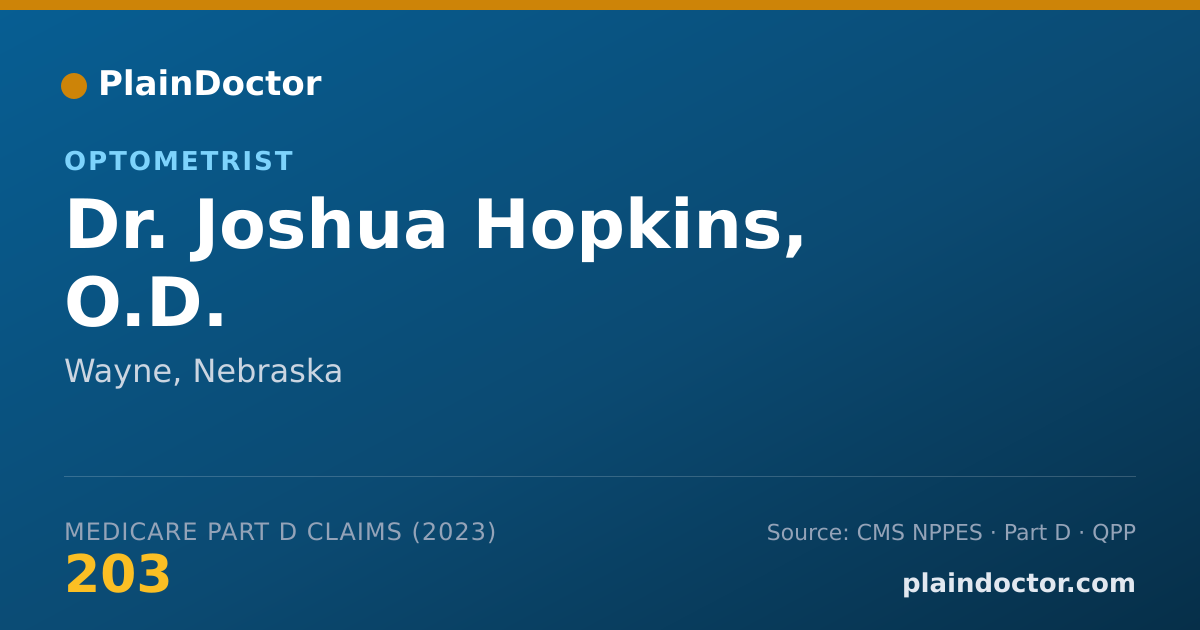 Shareable card for Joshua Hopkins, O.D. - Optometrist, Wayne, NE