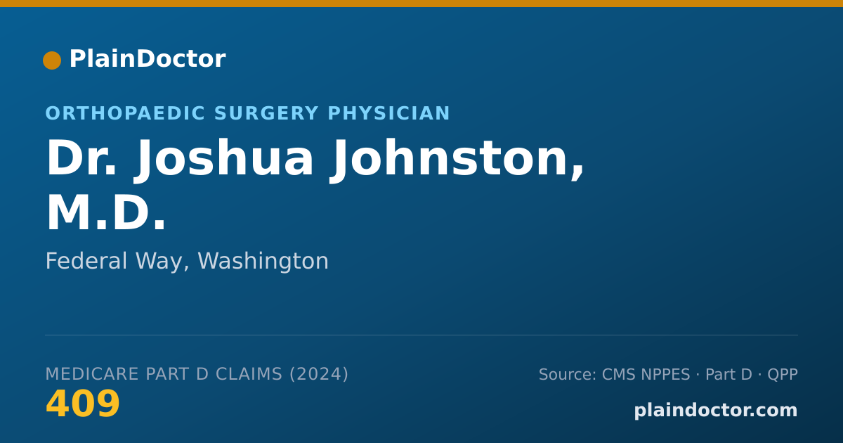 Shareable card for Joshua Johnston, M.D. - Orthopaedic Surgery Physician, Federal Way, WA