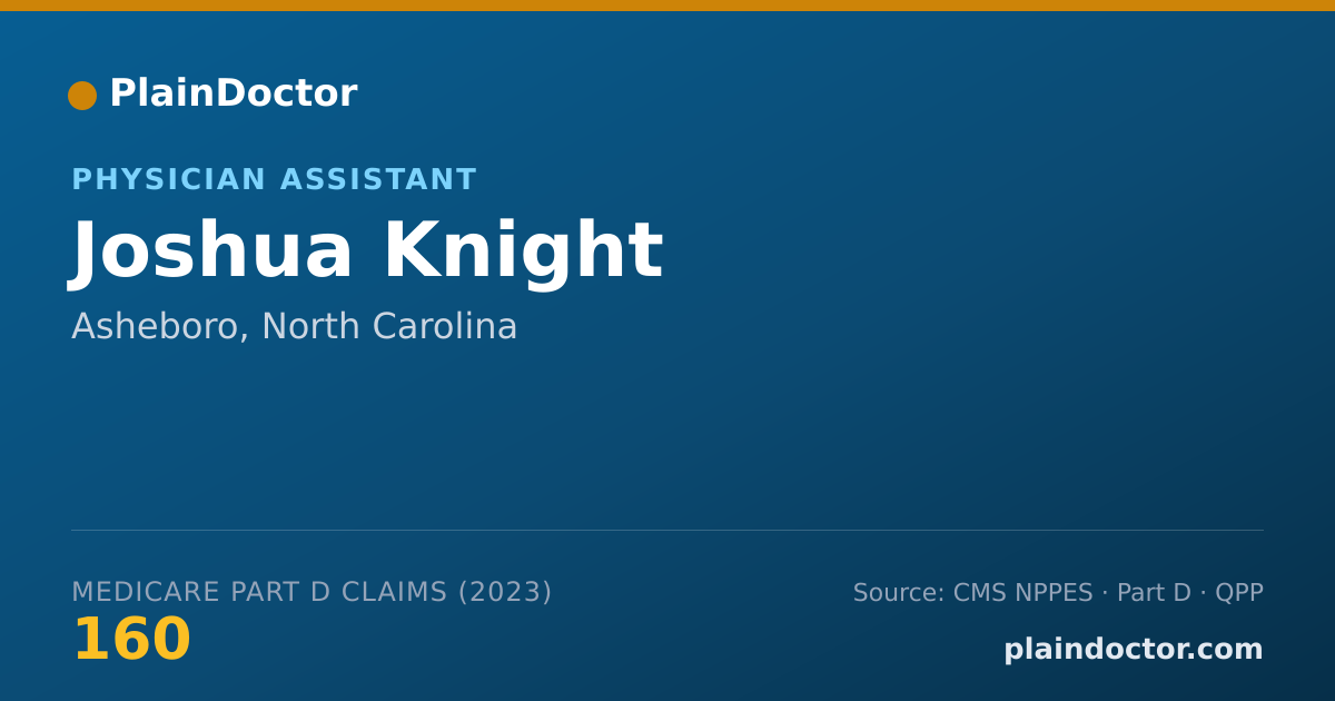 Shareable card for Joshua Knight - Physician Assistant, Asheboro, NC