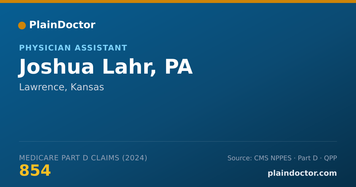 Shareable card for Joshua Lahr, PA - Physician Assistant, Lawrence, KS