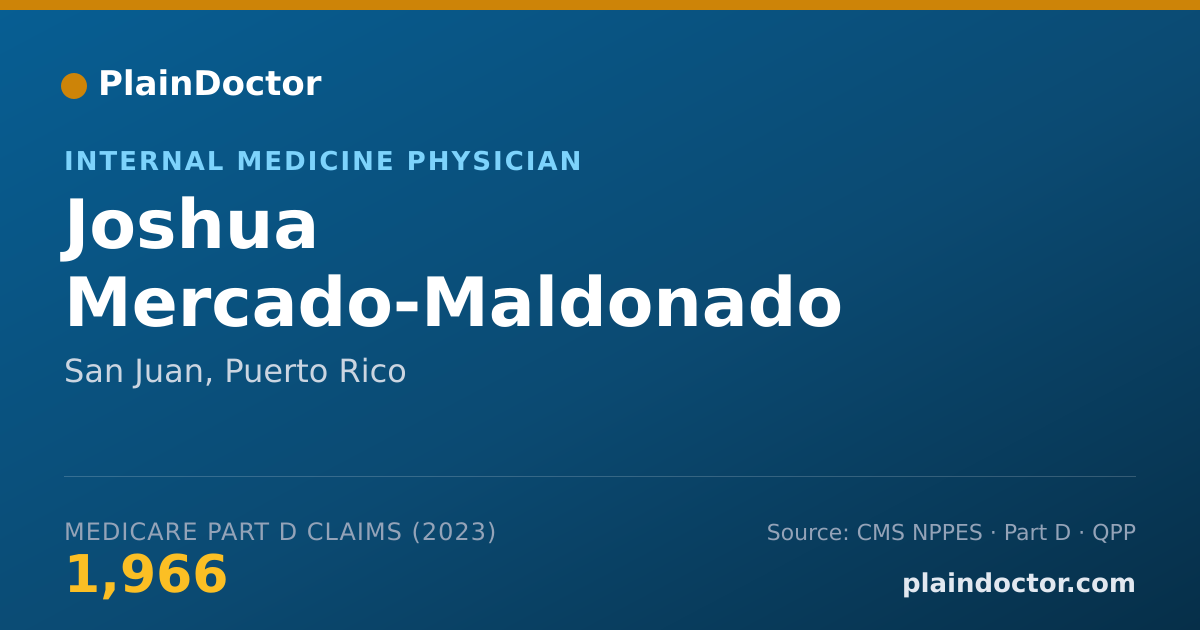 Shareable card for Joshua Mercado-Maldonado - Internal Medicine Physician, San Juan, PR