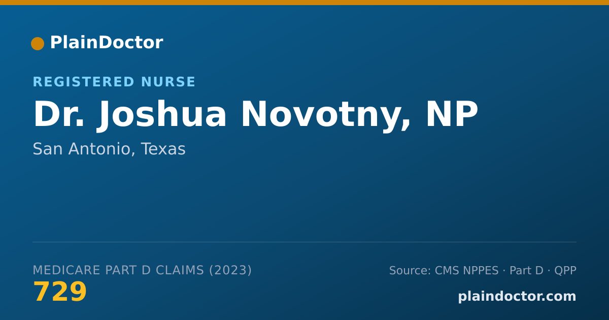Shareable card for Joshua Novotny, NP - Registered Nurse, San Antonio, TX