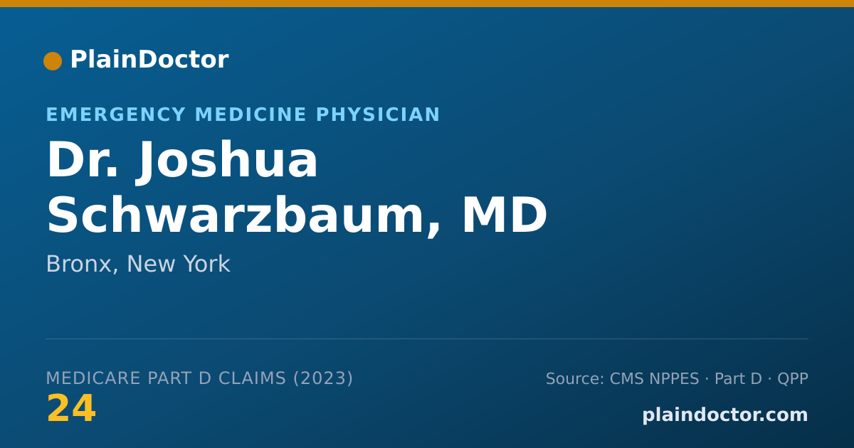 Shareable card for Joshua Schwarzbaum, MD - Emergency Medicine Physician, Bronx, NY