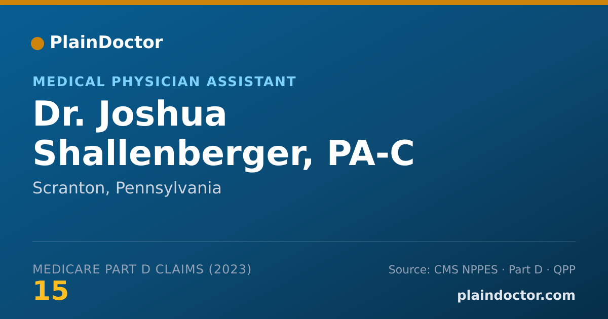 Shareable card for Joshua Shallenberger, PA-C - Medical Physician Assistant, Scranton, PA